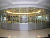 Aluminum alloy frame curved glass partition