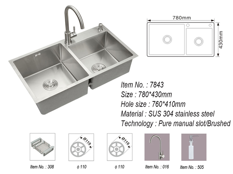 304 Stainless Steel Thickened Hand Kitchen Sink